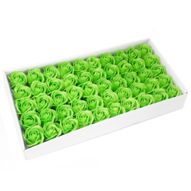 50x DIY Seifenblumen - mittlere Rose - Grün