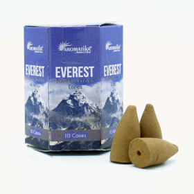 12x Packung mit 10 Masala Rückfluss Räucherkegel - Everest