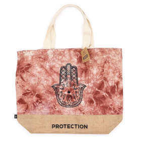 4x Natürliche Tasche- Terrakotta- Hamsa - Schutz