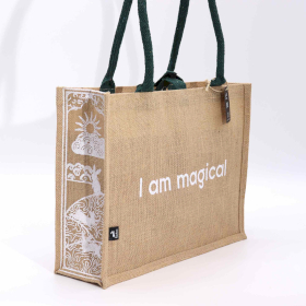 5x Hop Hare Große Tasche aus Jute - I am Magical