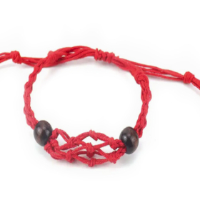 10x Kristall-Edelstein-Armbandschnur 20-28cm - Rot