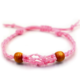 10x Kristall-Edelstein-Armbandschnur 20-28cm - Rosa