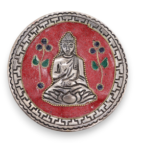 6x Räucherstäbchenhalter mit rotem Buddha-Dekor 10cm