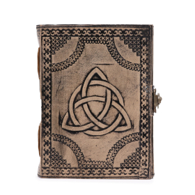 Circle Triquetra - Esoterisches Notizbuch - Rotbraun - 200 Seiten Stichkante- 17.5x12.5x3cm