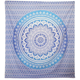 Wandbehang / Stranddecke - Umrao Mandala - Blau