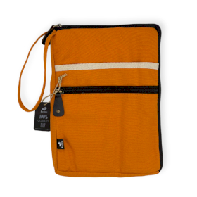 Große Laptoptasche aus Canvas – Orange – 30x40cm